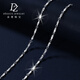 Duozun pt950 platinum necklace women's star fruit necklace platinum necklace platinum clavicle chain versatile plain chain for girlfriend 50 cm 5.04 g thick about 1.5mm