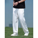 JIANGONG Jiangong International luxury high-end brand Tennis linen casual pants for men's summer thin drooping sports pants loose 8266 blue L