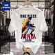 Romon T-Shirt Herren-Japaner One-Stück Animation Print Print kurzärmelige Männer 2025 Sommer mittleren und jungen runden Hals T-Shirt Top C6196-Weiß (220 g) Lange Taille Baumwolle s