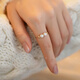 Fat Donglai's same style 18k gold pearl ring with strong light, fresh water, 14K gold, non-fading, simple, commuting style and versatile, freshwater pearl, about size 17-18