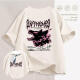 2025 Neues T-Shirt Co-Branded American Modemarke Pure Cotton Kurzärmer Männer und Frauen Sommer Lose trendy halbärmelige, vielseitige Top Burgundy-691 Red-Eye Dragon 2xl