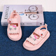Girls Sandals Summer New Children's Shoes Women's Soft Sole Non-Slip Elementary School Sports Summer Beach Shoes 6-12 Years Old Pink Size 34 Inner Length Approximately 21cm
