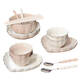 
Yonghuan bowl and plate set household tableware dishes bowl and chopsticks move gold-painted food gift box 1355 0 heads