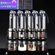 Japanese kitchen special seasoning bottle set, high-looking and light luxury glass household soy sauce and vinegar seasoning storage jar, 5 silver self-opening oil bottles + 4 sets of leather openers 0ml