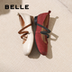 百丽（Belle）博主同款扣带时装玛丽珍鞋女2025春新优雅鞋D3Z1DAQ5 米白 37 (235mm)