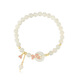 
Fashion new style peach blossom Hetian jade bracelet for women s925 flower Yingxi jade accessories niche sweet bracelet gift P13568-Peach blossom necklace-G1 925 silver
