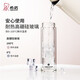 Heenoor [New Product] Glass Women's Double Layer Isoliertes Bürowasserbecher kleiner Kapazität Einfacher hochpräziser Blume mit Filternetz E-6630-Schwarz-Gift-Boxverpackung 180 ml
