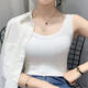 Modal 2025 new American slim-fit slim cotton sports suspender vest for women 2025 summer new French U-neck sleeveless gray flagship model M _[95-105Jin[Jin equals 0.5 kg]]