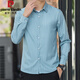 Pierre CARDIN summer men's long-sleeved shirt ice silk cool and thin style sun protection and breathable outer shirt loose and mature casual jacket 6173 deep coffee XL 125-140Jin [Jin equals 0.5 kg]
