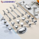 Lides französische leichte luxurise chrom leuchtend silbernen kabinett Türgriff moderne einfache cremefume Schrank Schrankschrank Schrankgriff 6626-Loch-Entfernung: 96mm