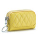 Youse (vous) Première couche Cow I Le cuir Diamond Mini portefeuille Keetchain Coin Sac en cuir Double Zipper Coin Wallet Rangement Sac