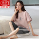 Langsha Pajamas de algodón puro para mujeres en verano Pantalones de manga corta Conjunto de pantalones 2025 Summer Nuevo estilo de mediana edad y ancianas