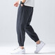 Linen nine-point pants men's elasticated summer cotton and linen thin Chinese style casual pants for middle-aged and young people with leggings light gray XL (recommended 160-180 Jin Jin equals 0.5 kg)