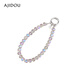 AJIDOU Ajidou jewelry sparkling crystal alloy pendant backpack backpack accessories mobile phone key chain hanging chain gray fantasy 1 piece