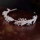 Wei Ci high-end Korean style bride crown tiara forest crystal princess headband wedding evening dress wedding hairstyle hair accessories silver