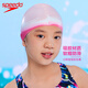 Speedo Teenagers and Children's Silicone Waterproof Swimming Cap Printed Comfortable Soft Ear Protection Boys and Girls Training Swimming Cap Rose Pink/Dark Purple Red/Petal Pink
