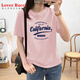 Amante Rucci Camiseta de manga corta de algodón puro blanco para mujeres Hong Kong Fabor Chic Top 2025 Summer NUEVA VERSIÓN COREANA TRENDA TRENDA LOGRA TAMAÑO BLANCO 6172 Modelo regular blanco (estampado azul) S