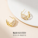 Qlady geometric earrings for women 2025 new high-end earrings feminine temperament light luxury niche ear jewelry birthday gift