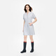 Aigle [Nuevo producto de primavera y verano] Aigao Coolmax Cool Tencel Tencel Moda Vestido de mujer Pink Light Pink Blue BM831 42 (175/96a)