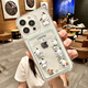 
Trendy and suitable for Apple 15 promax mobile phone case new iPhone 14 Paca Dog 13pro high-end sense 12 cartoon 1 card case-transparent-TDL Paca Dog covering mouth J13971 iPhone 15 Pro Max