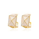 Qlady geometric earrings for women 2025 new high-end earrings feminine temperament light luxury niche ear jewelry birthday gift