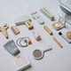 Schminktisch Spielzeug Set Girl Kosmetikbeutel Kinder spielen House Lippenstift Tag Geschenk Nunukide Make -up Haarbeutel