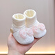 Zapatos y calcetines de bebé mediadores calcetines de piso suave para bebés de primavera y otoño calcetines de piso suave con encaje sin deslizamiento princesa zapatos para niños pequeños anti-caza rosa (botón lateral calcetines nudo de cigarrillo) 11.5 s longitud interna 11.5 cm recomendado 0-7 meses