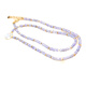 Guran Natural Clavicle Chain Women's Original Design Colored Gemstone Beaded Neck Ornament Blue Moonlight Crystal Pendant Necklace Light Purple 40cm3mm