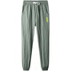JOEONE men's pants worn by men for work, young men loose wear-resistant dirty construction site uniforms, breathable ice silk pants, 838 black + 838 gray [two-piece] 5XL [180-200Jin [Jin equals 0.5 kg]]