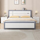 Tiantongju upgraded bed board solid wood bed Nordic master bedroom 1.8m double bed 1.5m household economical wooden bed single elegant gray bed 1.5*2.0m