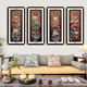 Neue chinesische Stil Wohnzimmer Dekoration Malerei Sofa Hintergrund Wand Pflaumen Orchidee Bambus Chrysanthemen Wandraum Teelaum Pendell