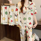 
Hanrui cartoon milk silk women's pajamas three-piece set home clothes FS*14137 170 M