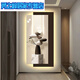 Moderne leichte Luxus-Eingangsdekoration Gemälde Einfache LED-Lampe Hängende Malerei Gegentür 2025 Neues Wandbild T12347 40*80 cm Linderloser Stil Hochdefinition UV-Schnitzerei + Kristall