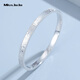 Miss JuJu pt950 pure platinum lucky broken ice bracelet for women new platinum round bracelet in stock inner diameter 56mm weight 19.84g width about 5mm