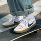 耐克（NIKE）男鞋子男 25夏季新款透气耐磨运动鞋帆布小白鞋减震滑板鞋休闲鞋 【主推】深海蓝-橡皮浅褐/晒图退10/建议拍大半码 40 （内长250mm）