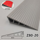 Baige step slope mat indoor threshold sweeping robot threshold strip climbing mat slope sticker 60*8*2cm gray suitable for threshold 20-25mm high CW939663