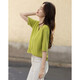 
Demana [Low Calorie Daily] Spring and Autumn Simple Wind Ice Wire Round Neck Middle Sleeve Cardigan Comfortable Meat Cover Sweater Women's Top
