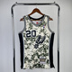 NBA KIDSNBA KIDNBA马刺队MN系列邓肯球衣迷彩复古运动网眼背心吉诺比利帕 03赛季帕克涂鸦 S