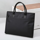Hao'e business briefcase men's commuter handbag casual Oxford cloth waterproof storage information bag 14-inch computer bag black 14-inch
