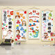 Kunstklassenzimmer Wanddekoration Malerei Ausstellungsbereich Layout Organisation Kunsttraining Organisation Wanddekoration Hängende Malerei YCA723-Shining Child 20x60 cm Aufkleber (keine oberen und unteren Massivholzhängestangen)