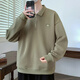 Hualin Fashion New Revers Sweatshirt Herren-Langsalz Trendy Shirt Lose Hong Kong Style T-Shirt Spring und Herbst 9926 Green XL 115-130jin [Jin entspricht 0,5 kg]