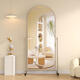 
Yusenyi HD full-body mirror makes it look taller and slim. Dressed for home floor-standing mirror arched and movable internet celebrity photography special dance mirror Rounded corner dance mirror 165*56 delivery upstairs* damaged