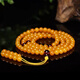 Confucian style, with national inspection certificate, natural raw mineral genuine old beeswax bracelet for men and women, single circle chicken oil yellow beeswax bracelet, old beeswax 16mm (standard men's style)