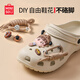 名创优品（MINISO）洞洞鞋男女夏季外穿沙滩凉鞋防滑厚底踩屎感包头凉拖鞋白色38-39