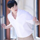 Kein Yinji Notitle Lee Jong-soo Star Personalisierte V-Ausschnitt handgefertigtes Langarmhemd Frühling Trendy Männer loser Designer Einfacher schwarzer C698 L