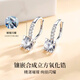 Lao Fengxiang sterling silver fashionable earrings for women, niche luxury trendy earrings, birthday Christmas Eve Christmas gifts for girlfriends *Free ghostwriting of greeting cards/customized engraving to post this message