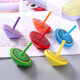 Small gyro toys hand twisted children's wooden hand-turned nostalgic gyro decompression and adult decompression kindergarten creative gifts Rotating small gyro [10 random] wooden