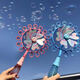 Kinderwindmühle Blasenmaschine Mädchen Ins Internet Promi Handheld Blasen Bubble Stick Kinder Vollautomatische Handspielzeug RED WINDMILL BUBBLE MACHE - eine Packung Bubble Flüssigkeit
