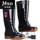 
Jiaojingjia fat and extra large size men's rain boots water shoes special medium tube high tube larger widened rain boots anti-slip waterproof shoes construction site resistant 838 high tube extra large size [no cotton] standard size 41