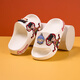 Hodeng Nezha Boy Slippers 2025 Nouveau été pour enfants à glissade intérieure pour les filles Sandwich à la plage à glissement de merde 3519 Blanc [Même style pour garçons et filles] 32 -33 La taille est une taille plus petite